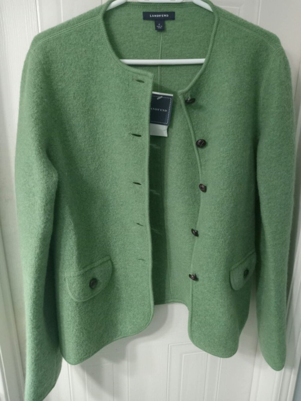Land's End wool jacket cardigan bnwt size 12